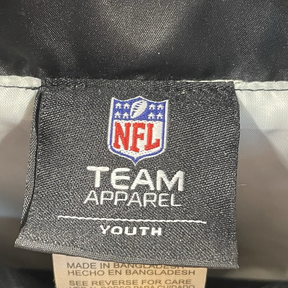 NFL Team Apparel Steelers Youth L 14/16 Windbreaker Jacket Full Zip Black Gold - Picture 3 of 11